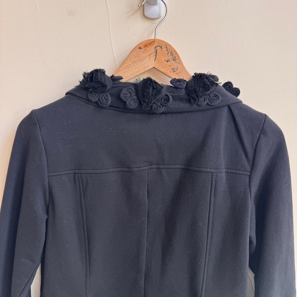 Nick and Mo Anthropologie Black V Neck Long Sleeve Knit Jacket Womens Size M - Picture 5 of 13